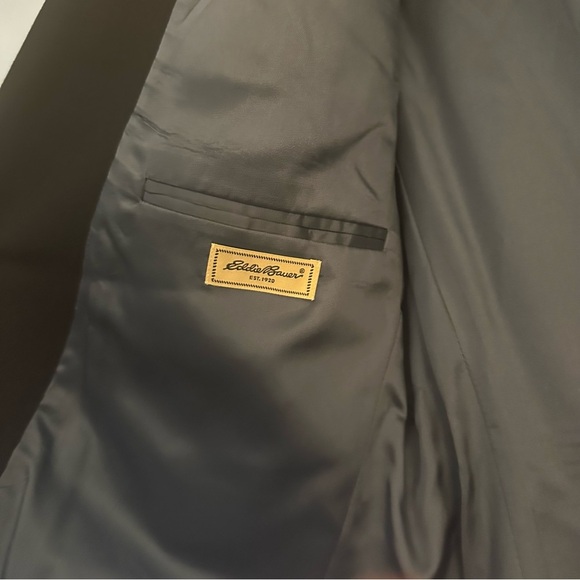 Eddie Bauer Men’s Wool Blazer Jacket 44 Tall | Black | 100% Wool | Classic Fit - Picture 7 of 9